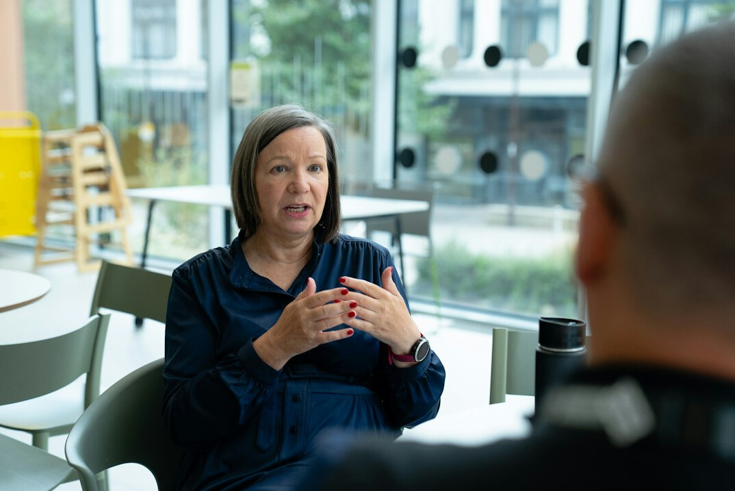 woman speaking confidently in meeting